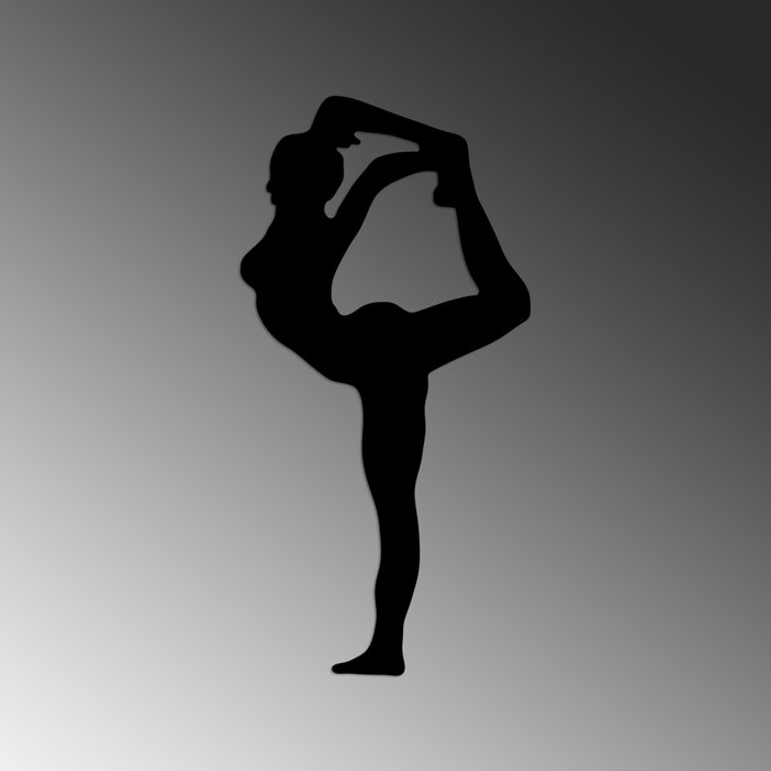 Wallity Yoga 18 Escultura de pared negra Wallity Yoga 18 Escultura de pared negra
